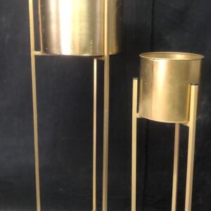 Golden stand with planters